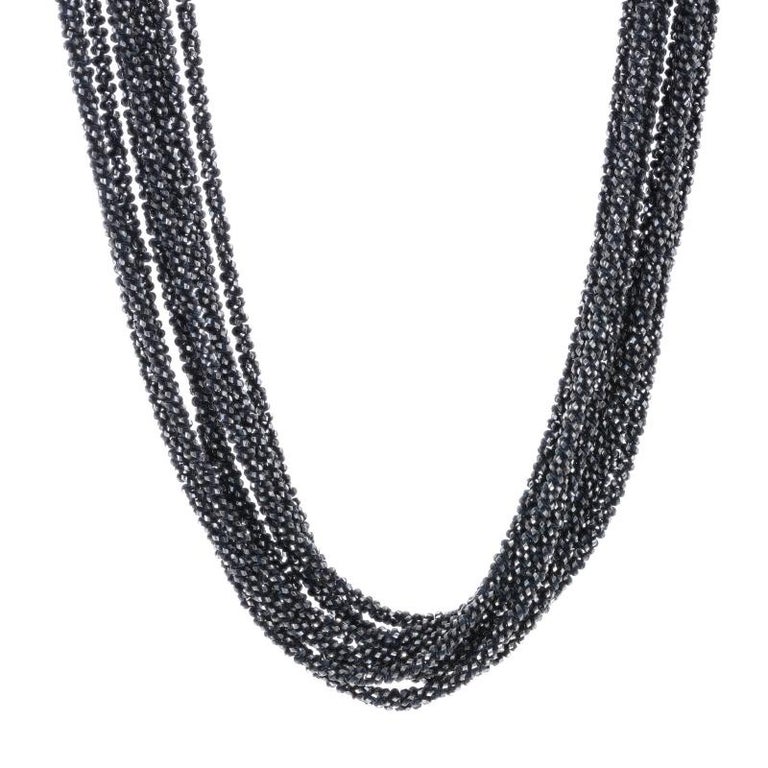 Sterling Silver Fancy Chain Ten-Strand Necklace 20