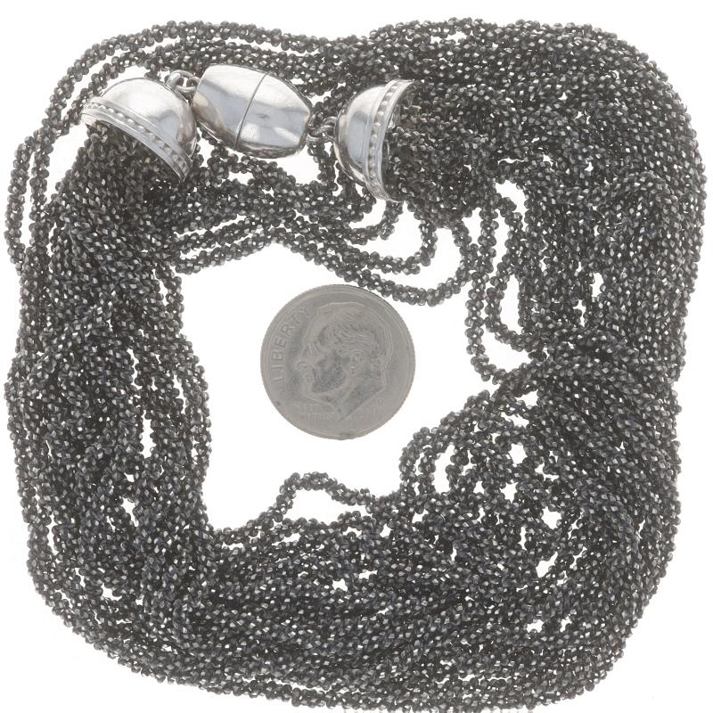 Collana a dieci fili in argento 925 - 925 in vendita 3