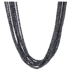 Sterling Silver Fancy Chain Ten-Strand Necklace 20" - 925