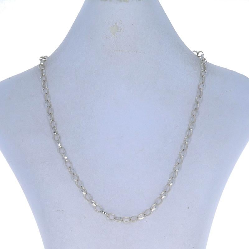 925 italy white gold chain