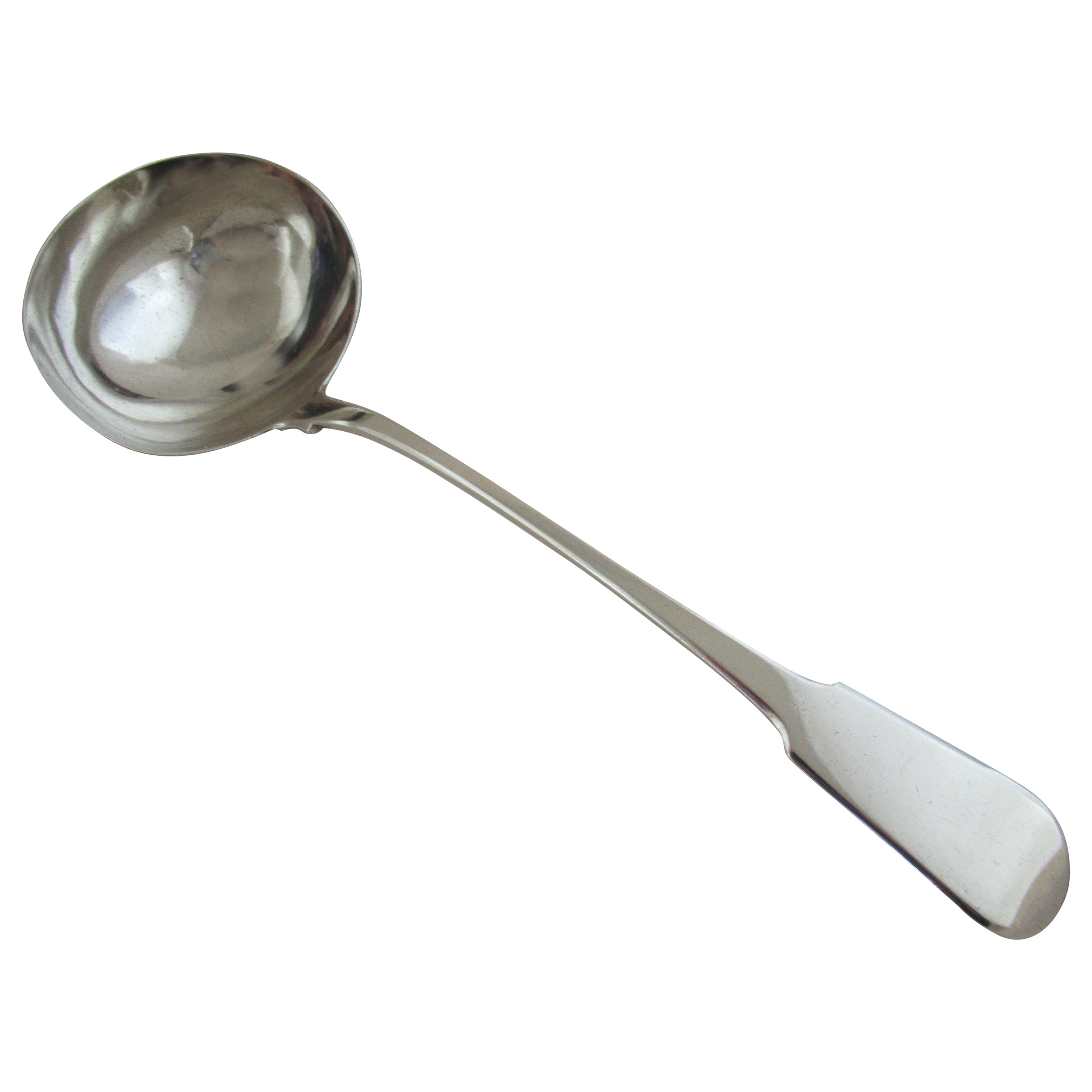 Sterling Silver, Fiddle Pattern, Soup or Punch Ladle, Hallmarked, London 1813