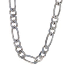 Sterling Silver Figaro Chain Men's Necklace 20" - 925 Italy