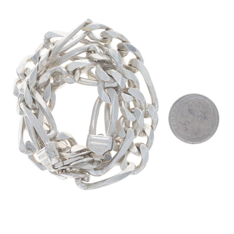 Donna Collana da uomo in argento sterling con catena Figaro da 20