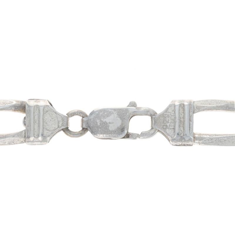 Collana da uomo in argento sterling con catena Figaro da 20