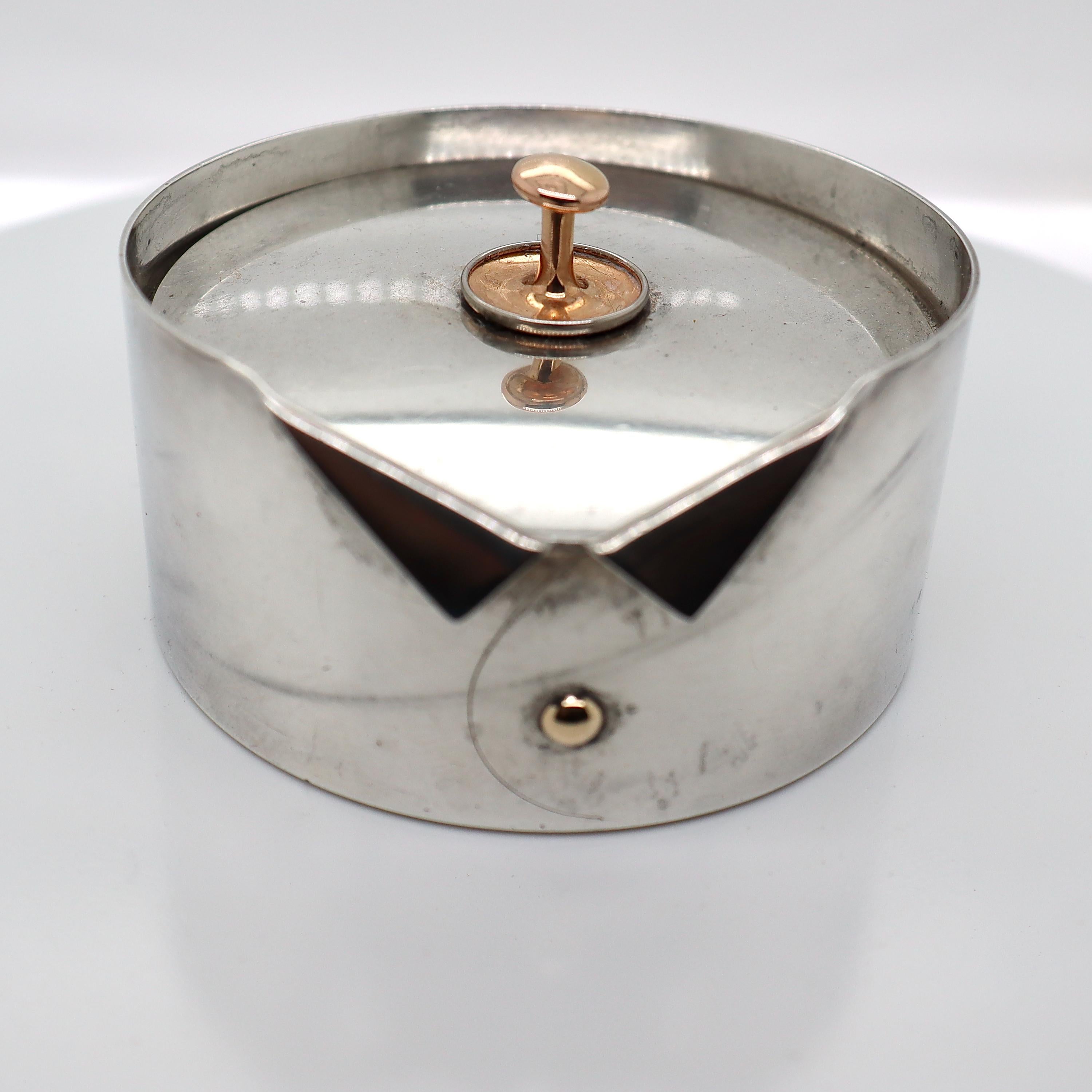 Sterling Silver Figural Collar Button Box by The Thomae Company 4