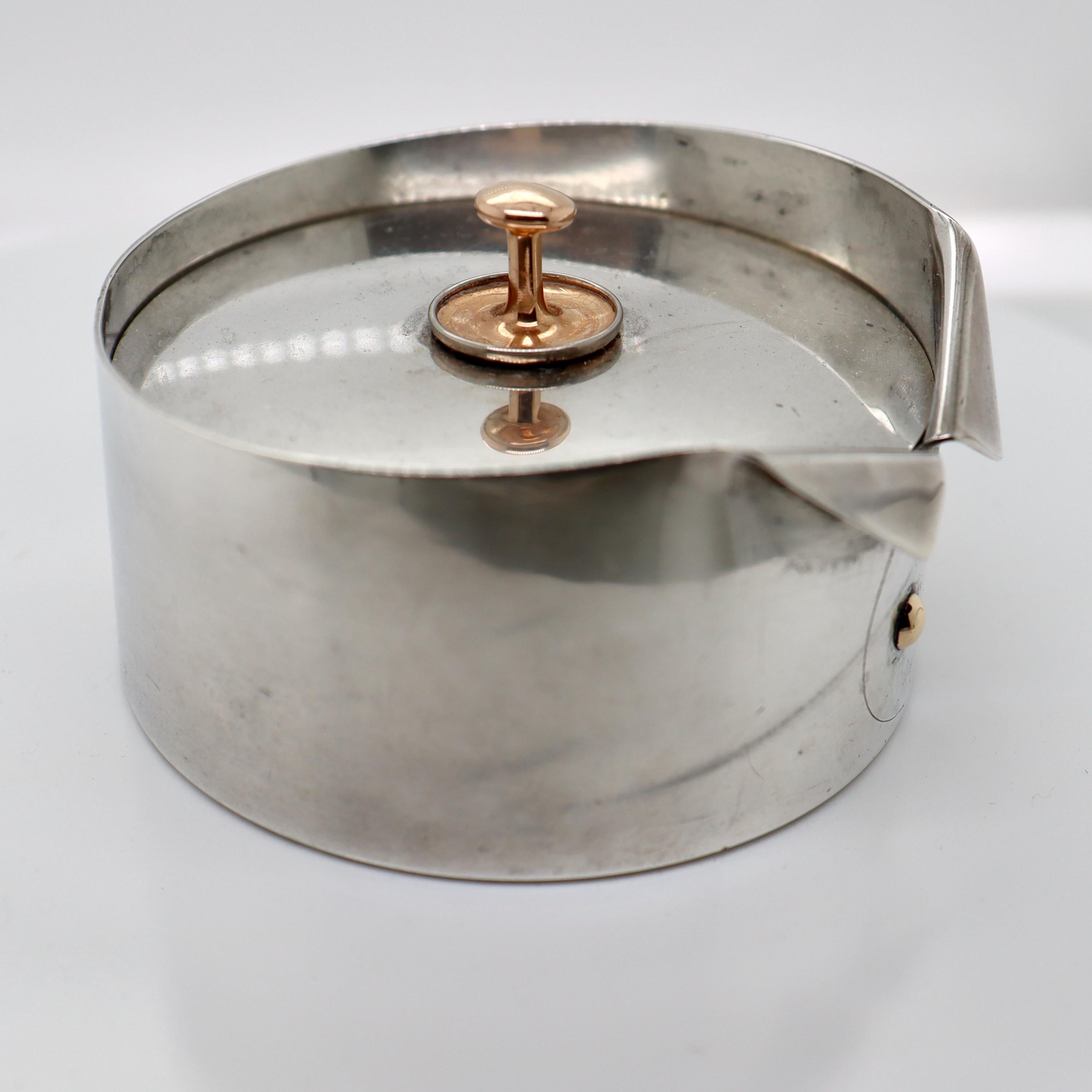 Sterling Silver Figural Collar Button Box by The Thomae Company 2