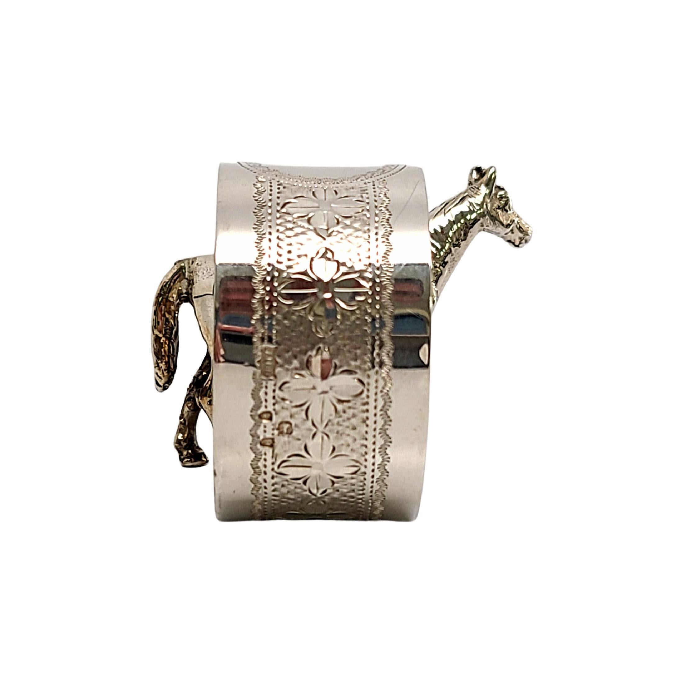 Sterling Silver Figural Horse Napkin Ring In Good Condition In Washington Depot, CT