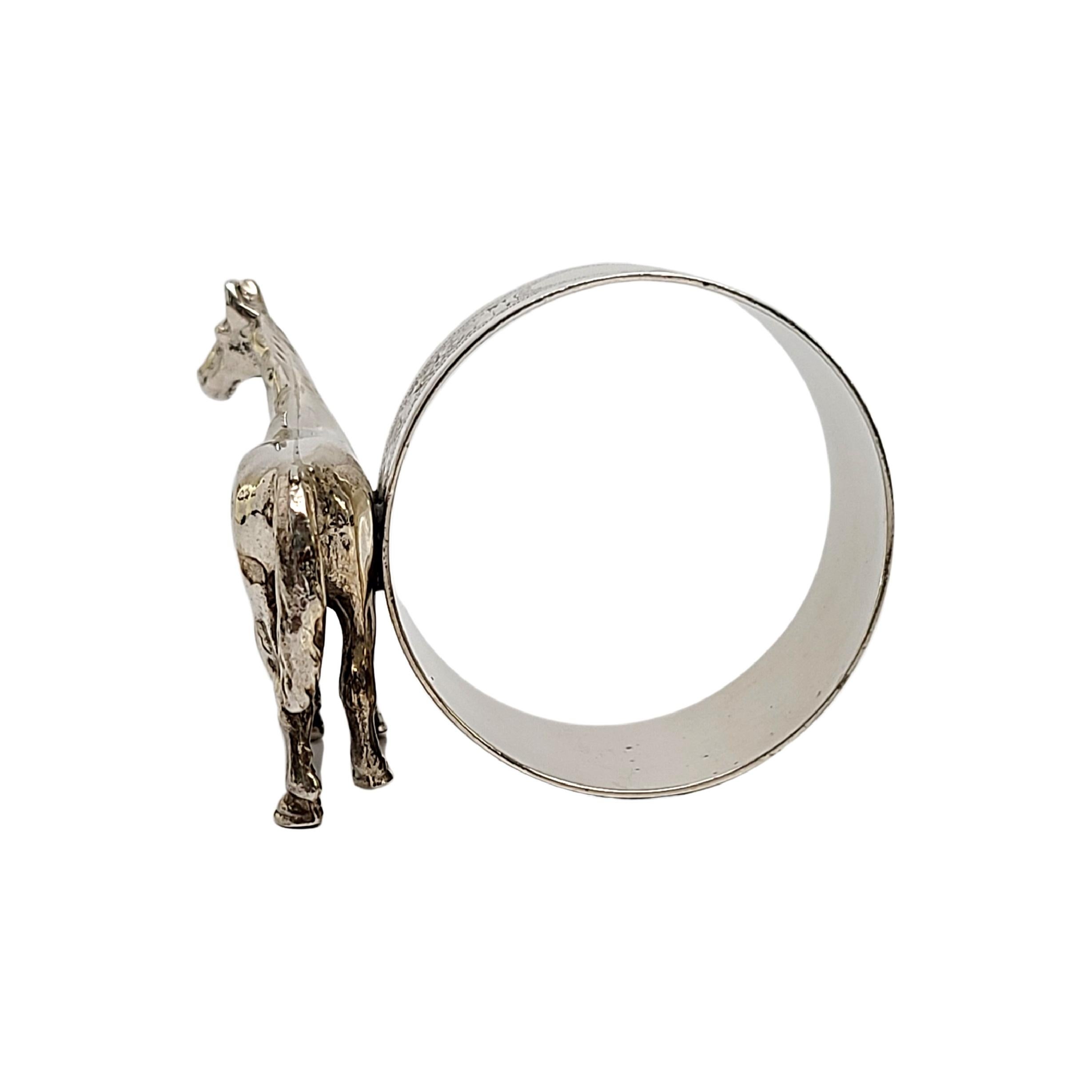Women's or Men's Sterling Silver Figural Horse Napkin Ring