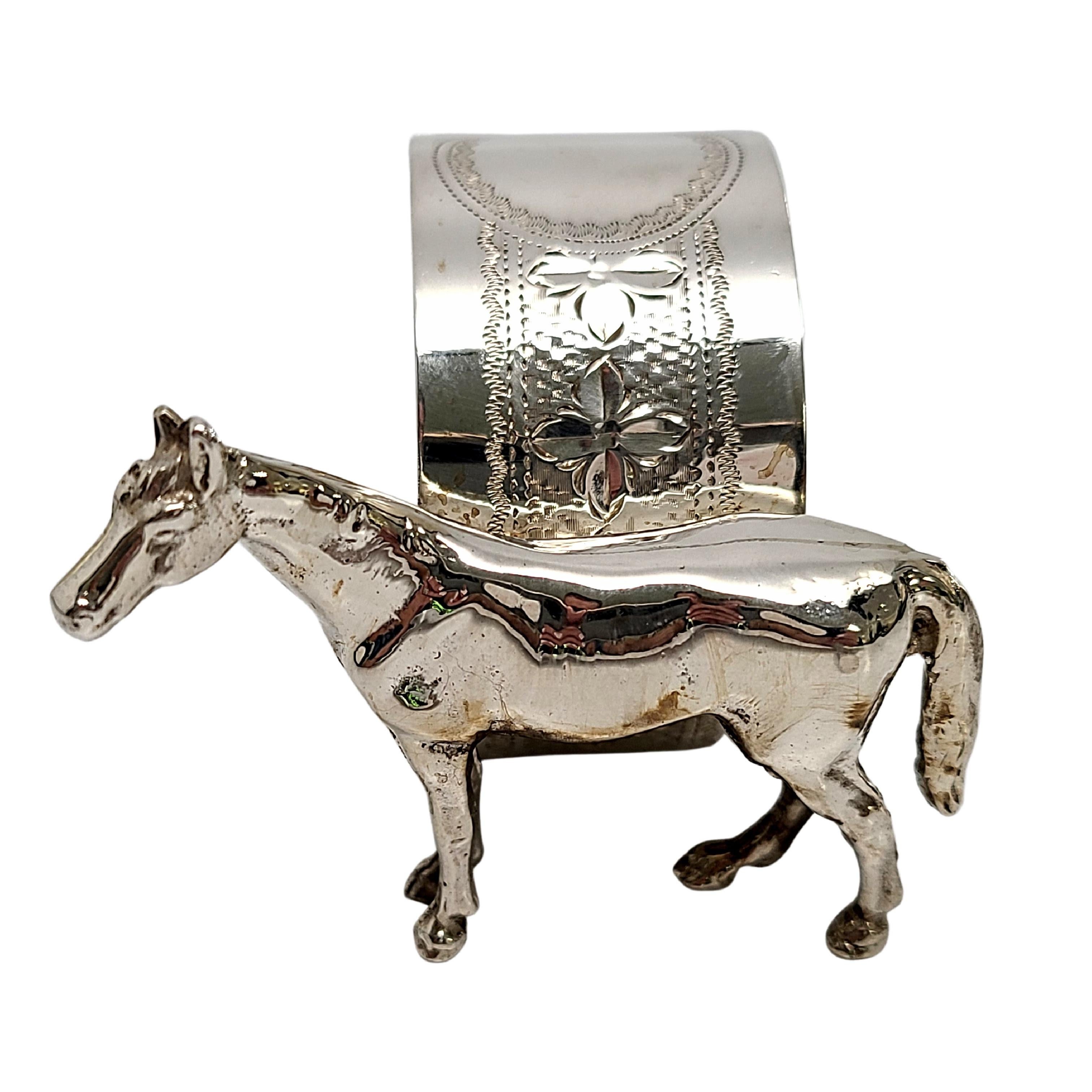 Sterling Silver Figural Horse Napkin Ring 5