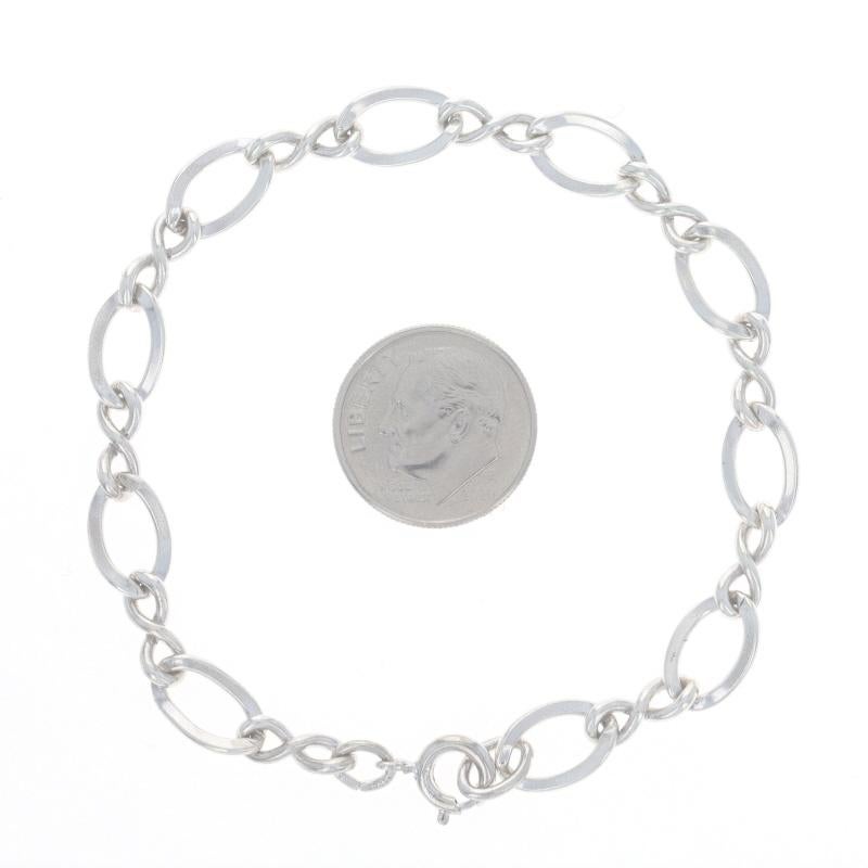 Sterling Silver Figure 8 Chain Bracelet 7 1/4