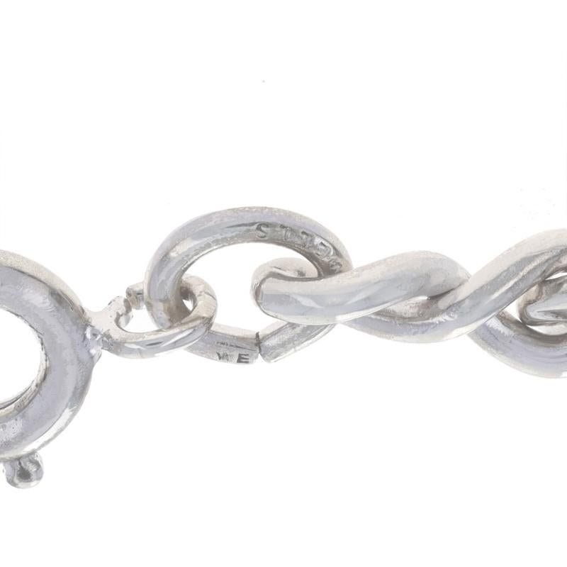 Sterlingsilber Figur 8 Kettenarmband 7 1/4