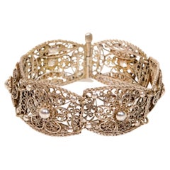 Filigranes Armband aus Sterlingsilber, um 1940