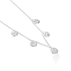 Sterling Silver Five Medals Necklace