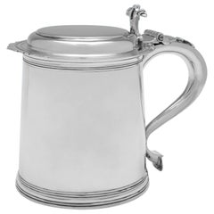 Sterling Silver Flat Top Tankard, London 1931, Goldsmiths & Silversmiths Co.