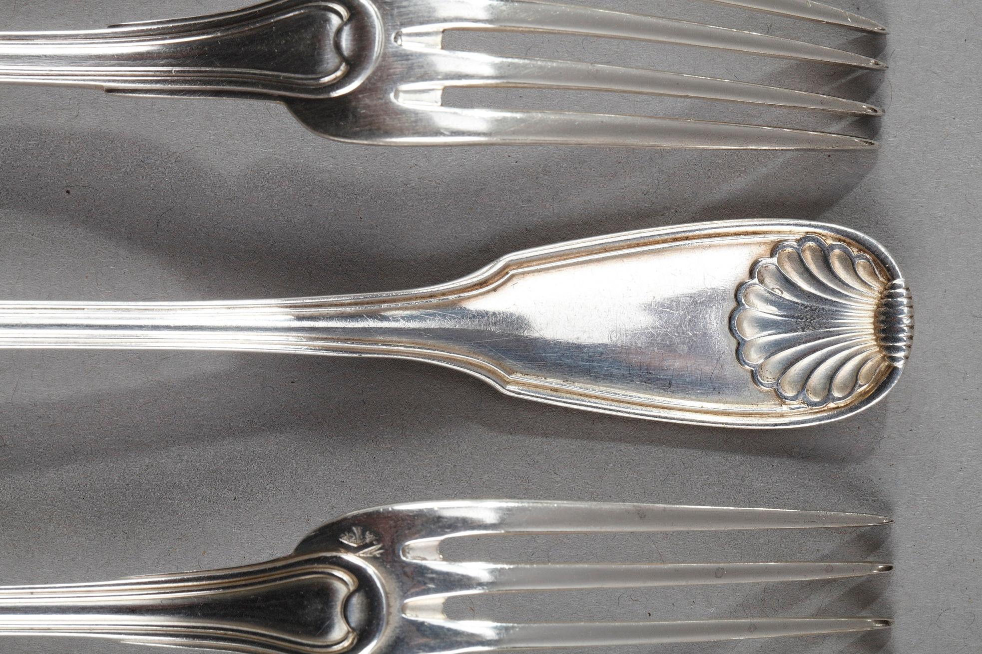 Sterling Silver Flatware from E.Caron, 115 Pieces 2