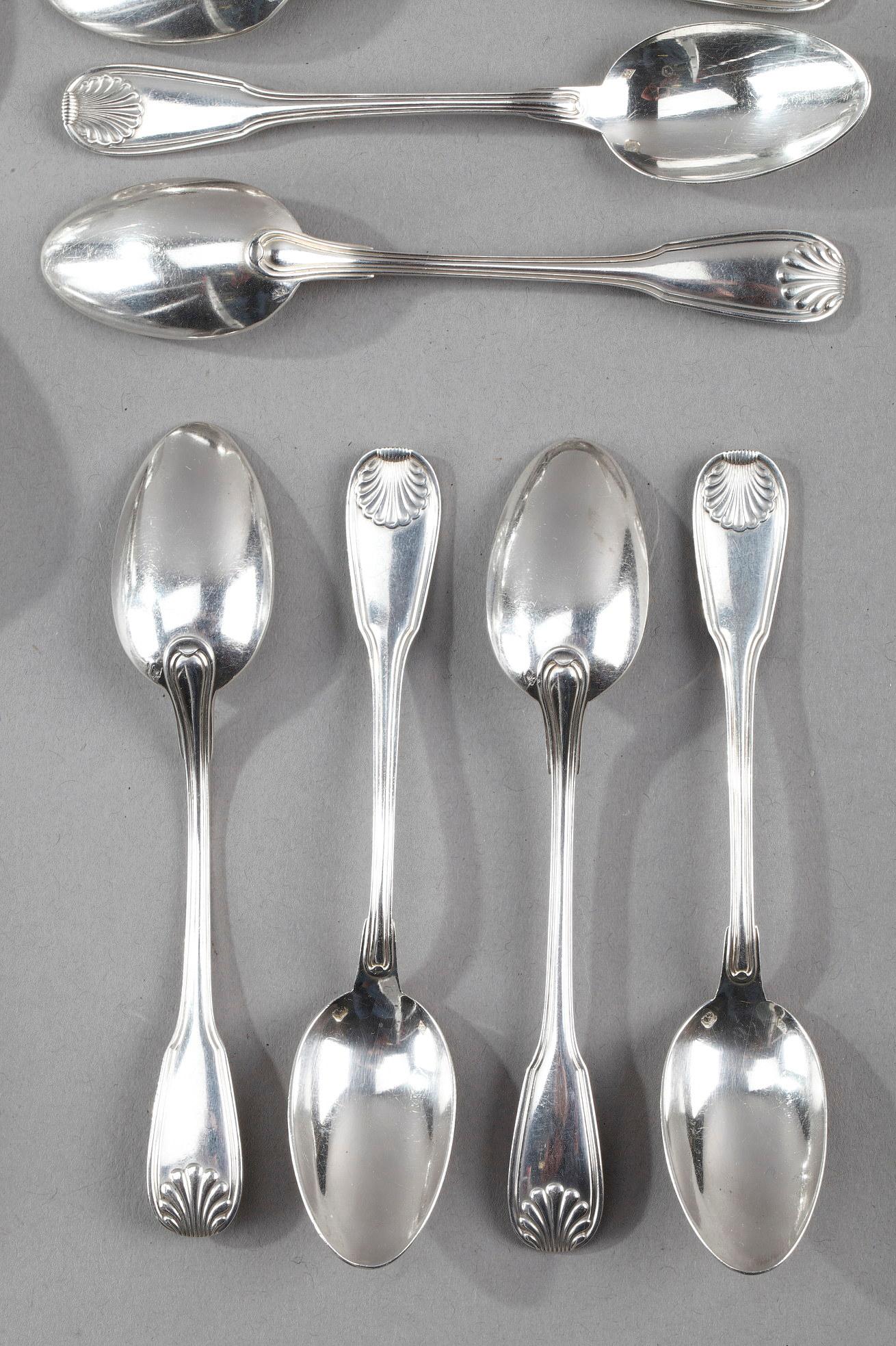 Sterling Silver Flatware from E.Caron, 115 Pieces 4