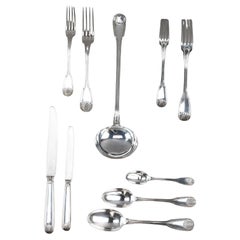 Sterling Silver Flatware from E.Caron, 115 Pieces