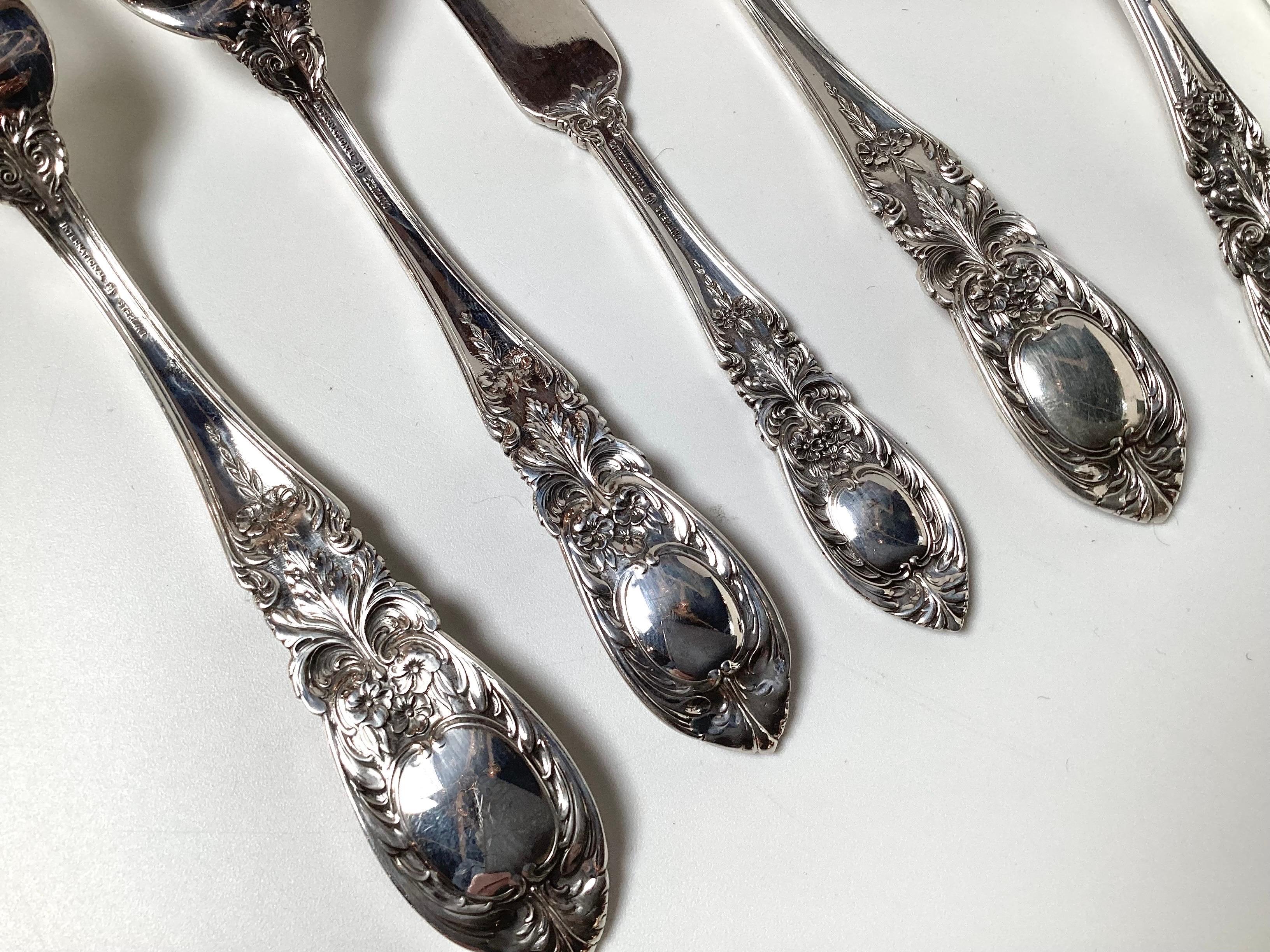 20th Century Sterling Silver Flatware Service For 18, Richelieu Pattern For Sale