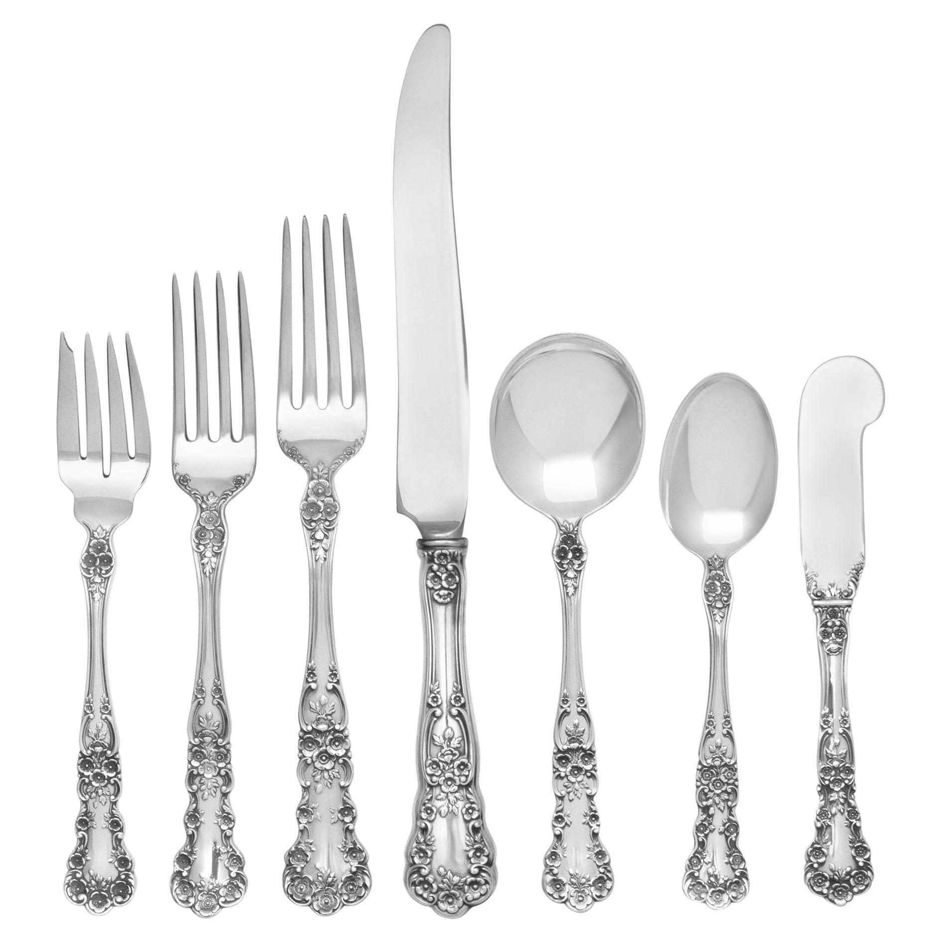 Gorham Medici Sterling Silver 4 Piece Place Setting No Monograms 