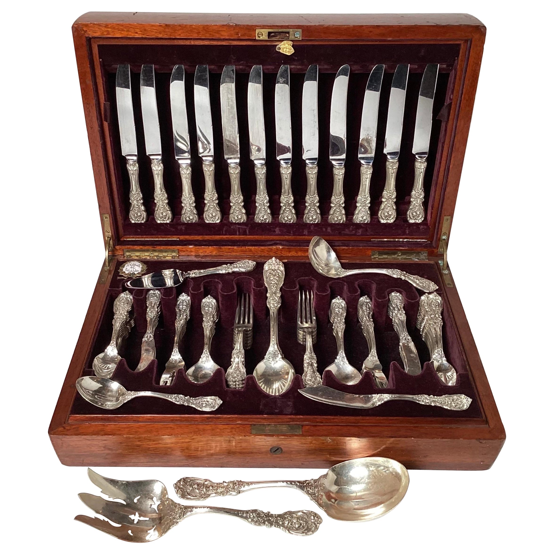 Sterling Silver Flatware Set, Francis 1st Total 95 Pcs