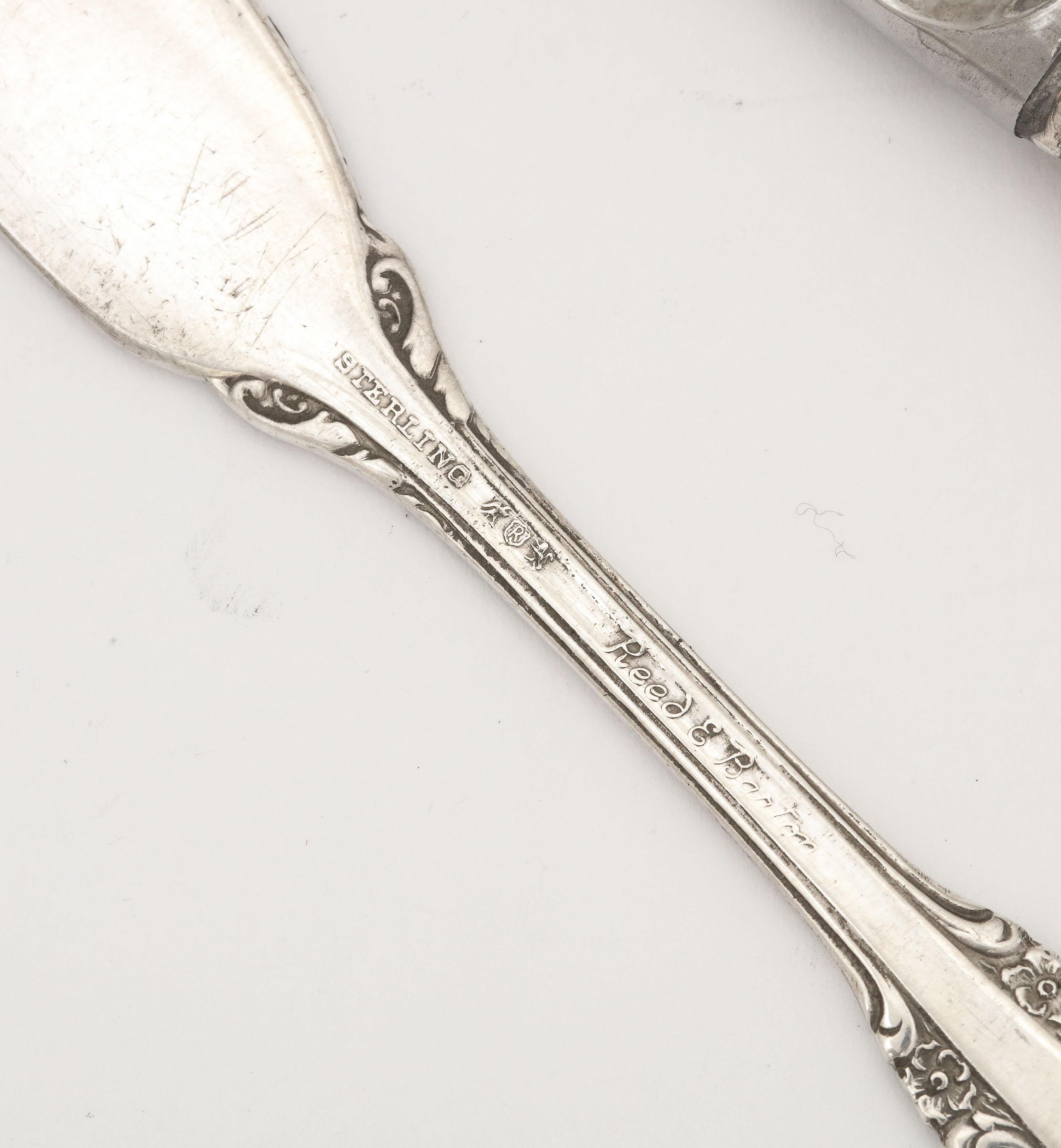 Sterling Silver Flatware Set by Reed and Barton, Georgian Rose Pattern 6