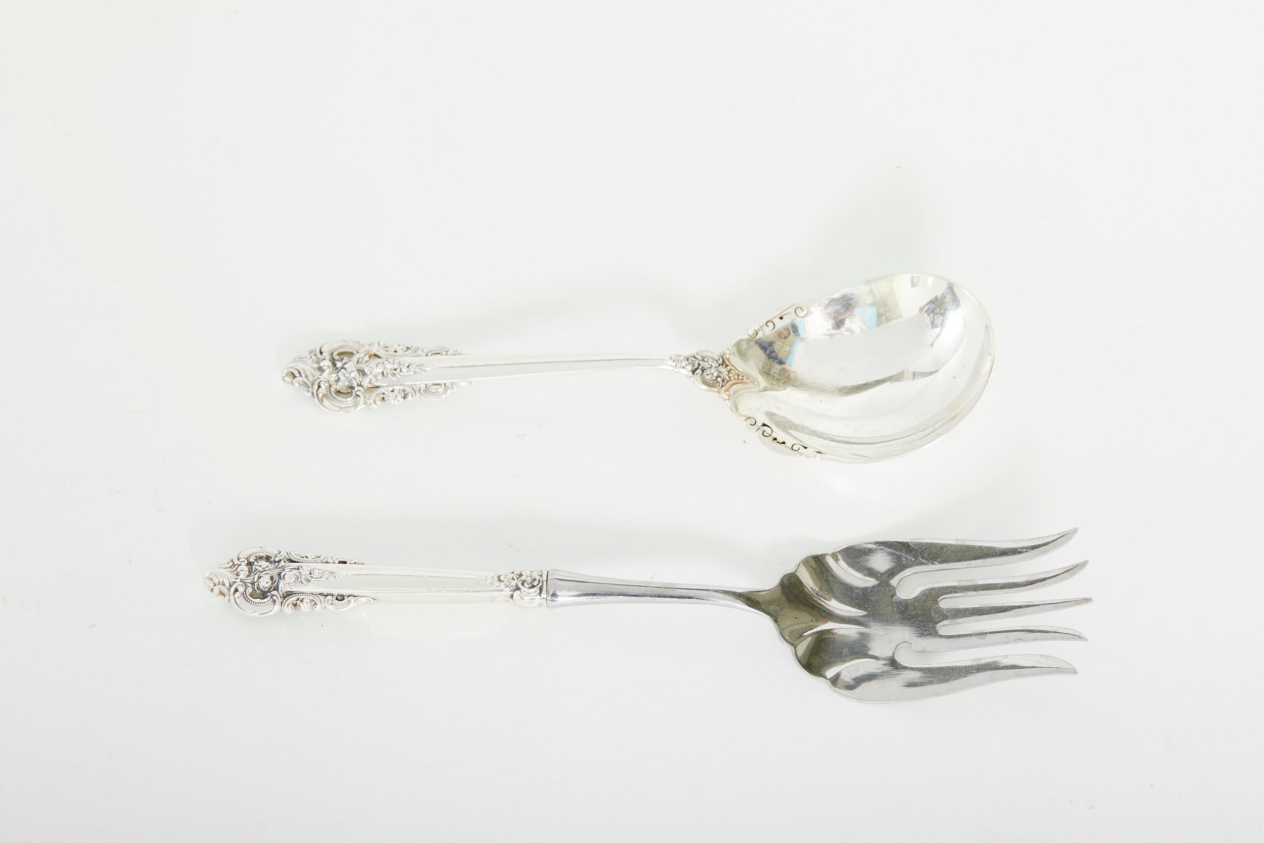 Sterling Silver Flatware / Tableware Service for 24 People For Sale 11