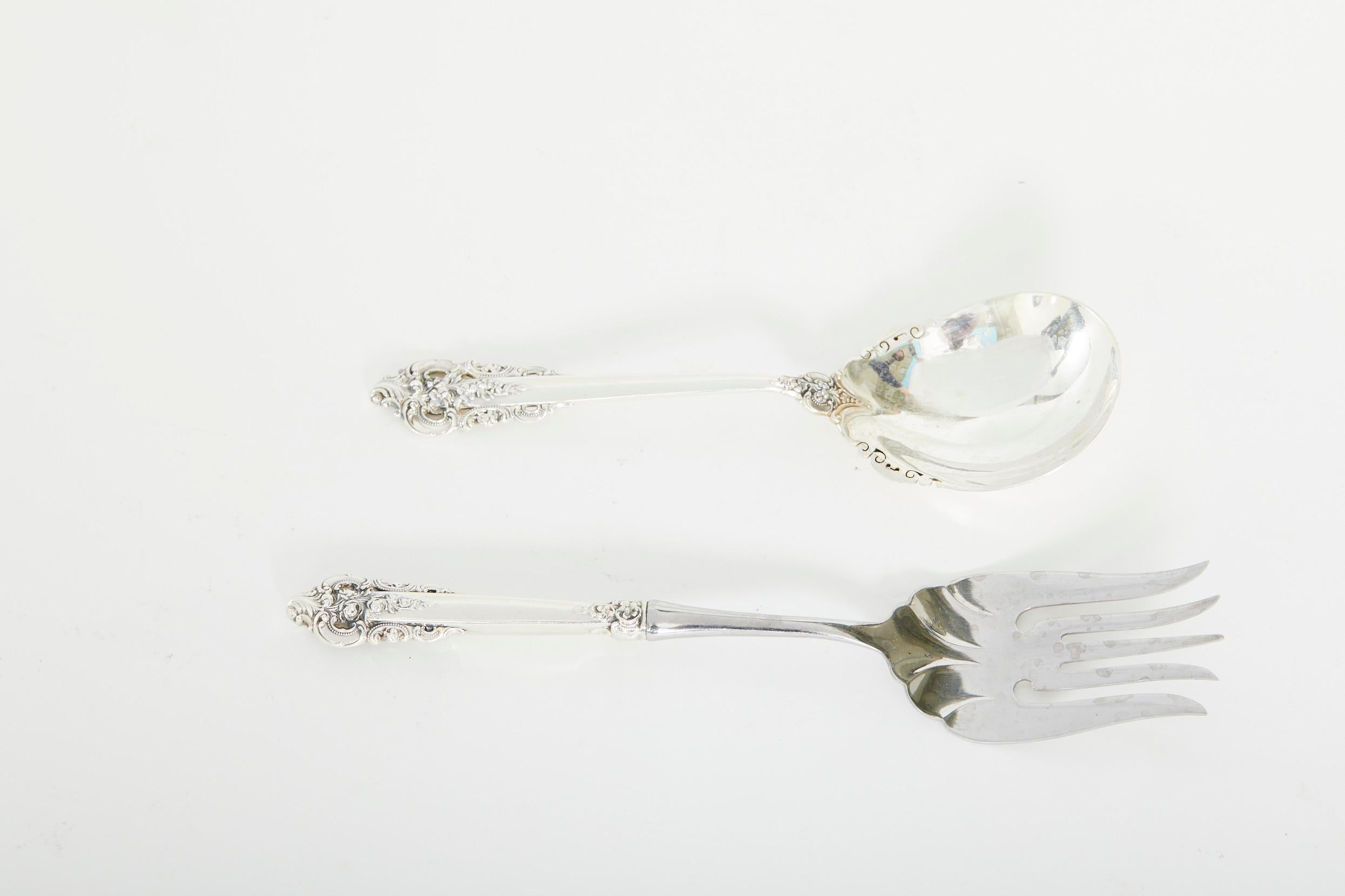 Sterling Silver Flatware / Tableware Service for 24 People For Sale 12