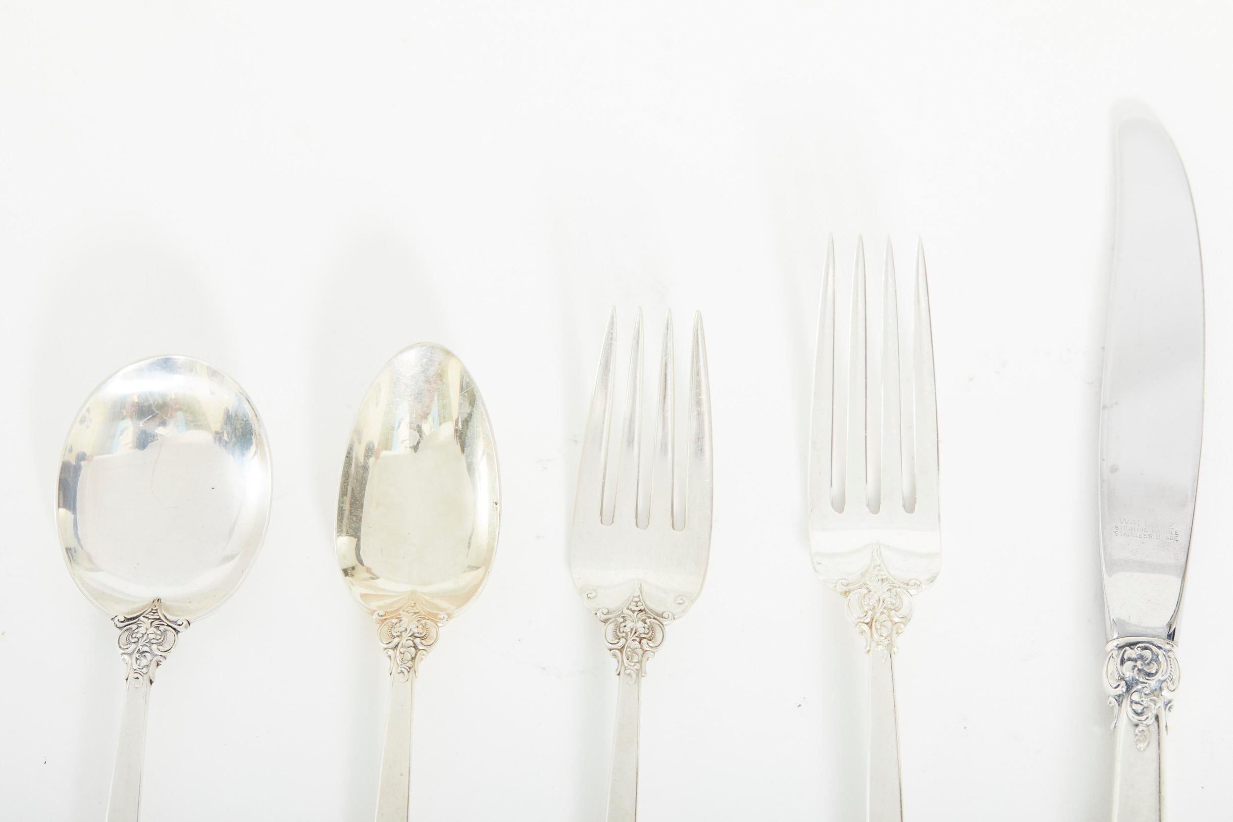 Cubiertos de plata de ley / Servicio de mesa para 24 personas Plata esterlina