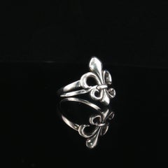 Sterling Silver Fleur De Lis Ring 925 Size 7.25 French Lily Symbol Ring