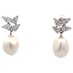 Sterling Silver Floral Cluster Earrings