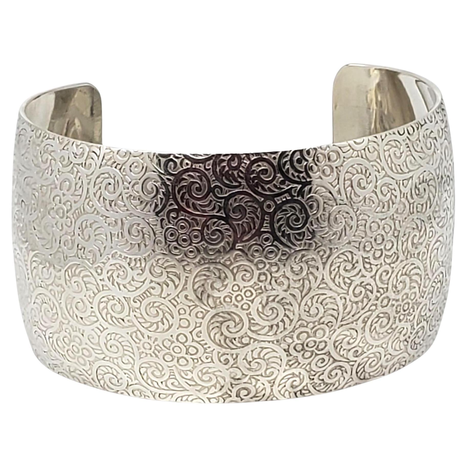 Bracciale floreale in argento Sterling #23421