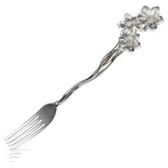 Sterling Silver Floral Fork with VS Diamonds
