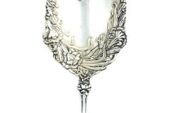 Sterling Silver Floral Repousse Berry Spoon