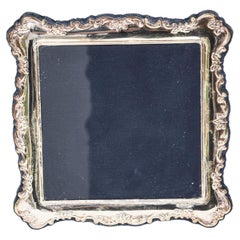 Sterling Silver Floral Square Picture Frame by R Carr Ltd