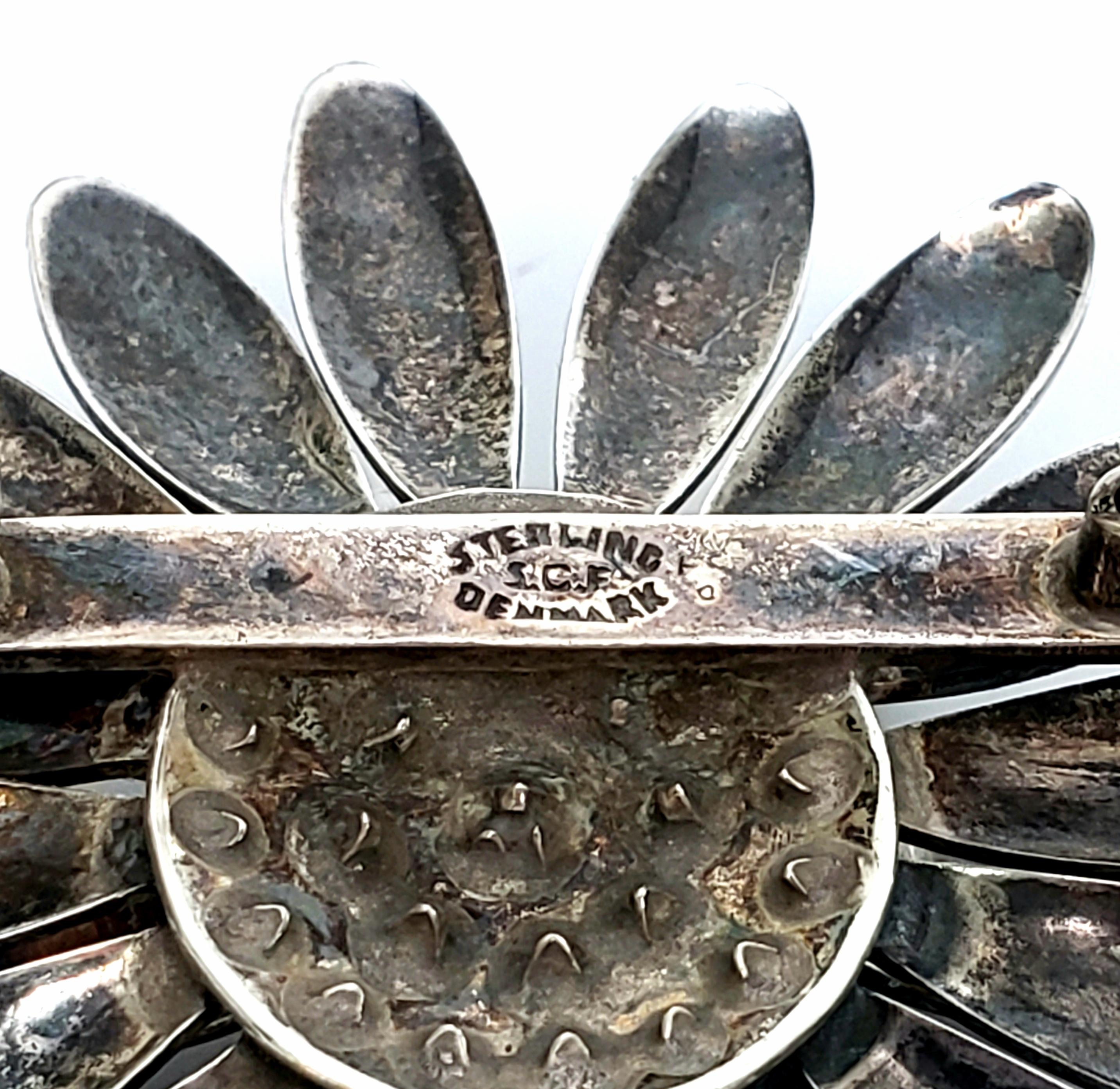 Sterling Silver Flower Pin 1