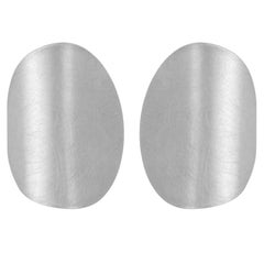  Sterling Silver Folding Disk Curve Earrings