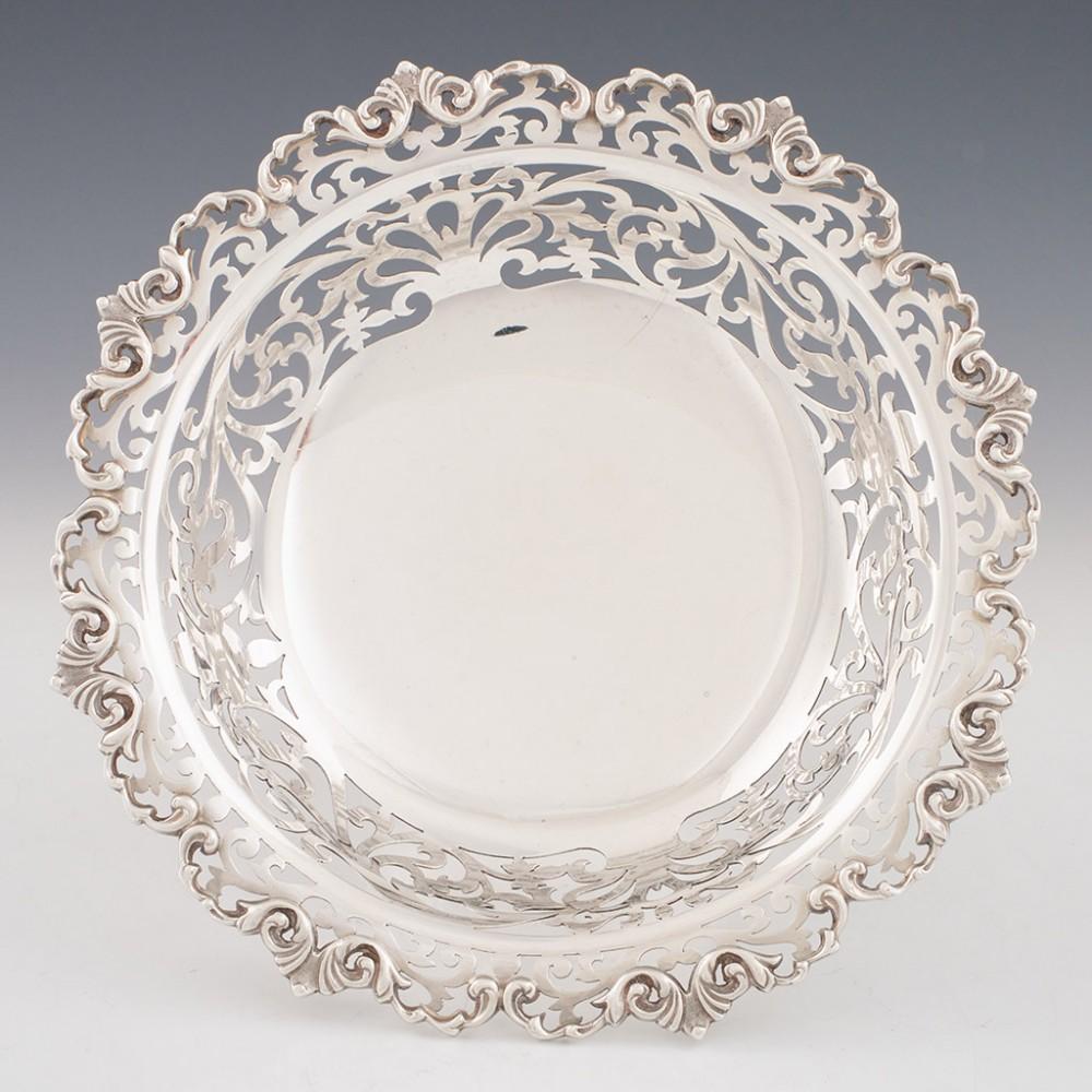 English Sterling Silver Footed Bowl Sheffield, 1898 For Sale