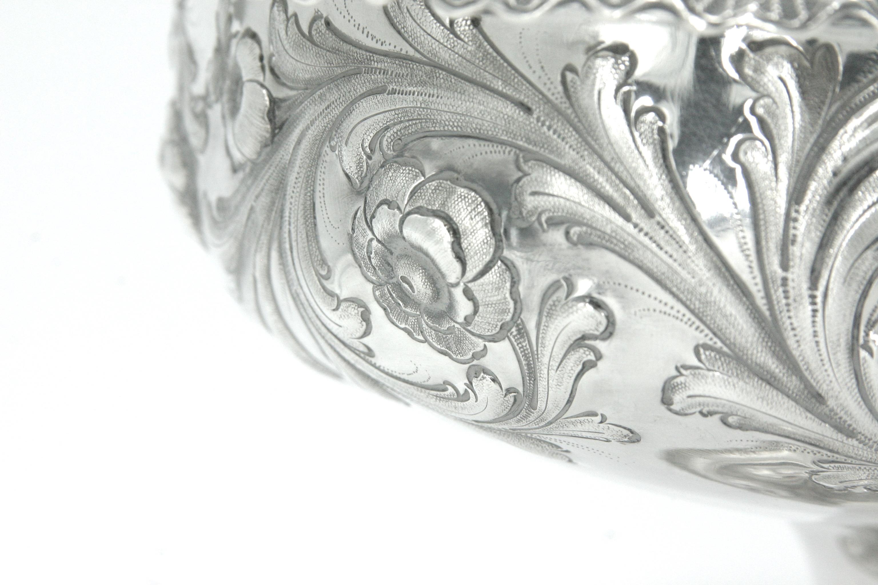 Sterling Silver Footed Centerpiece Bowl For Sale 5