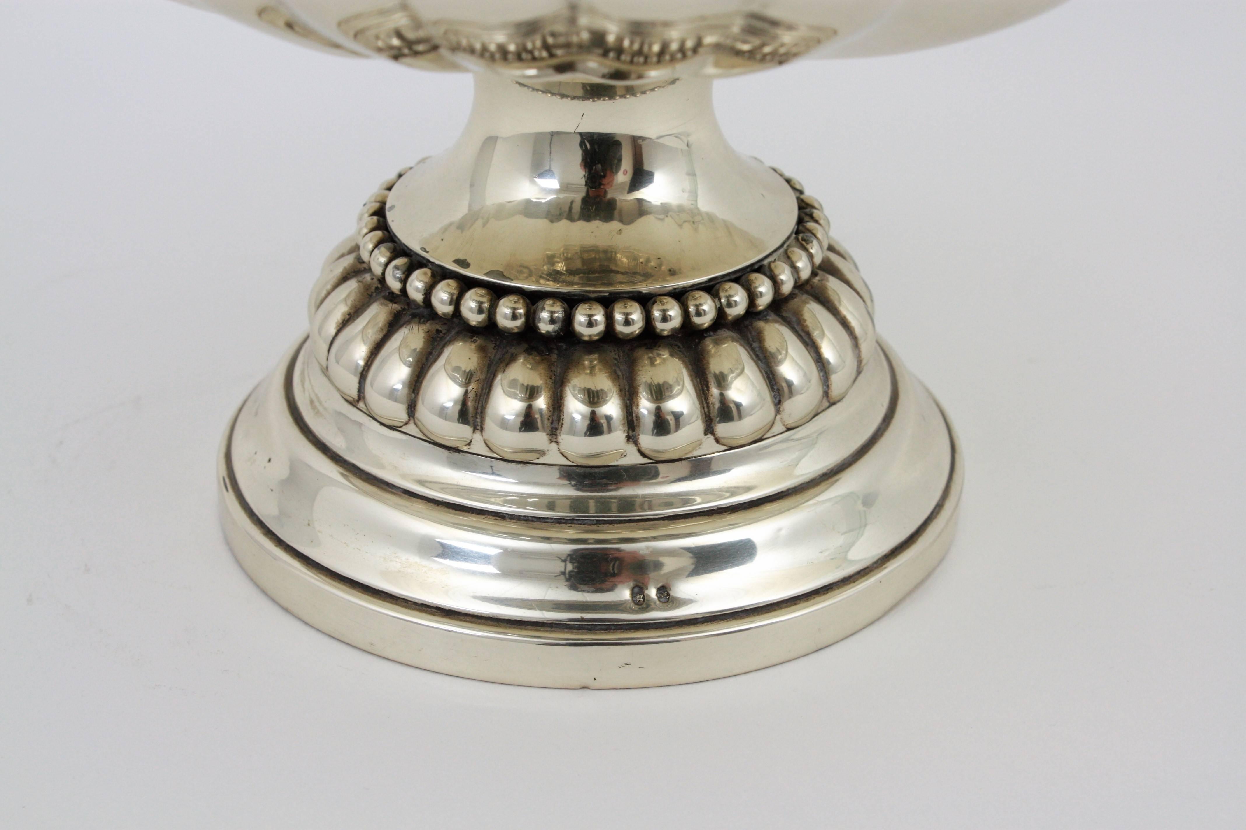 Neoclassical Sterling Silver Footed Centerpiece Bowl / Fruit Bowl
