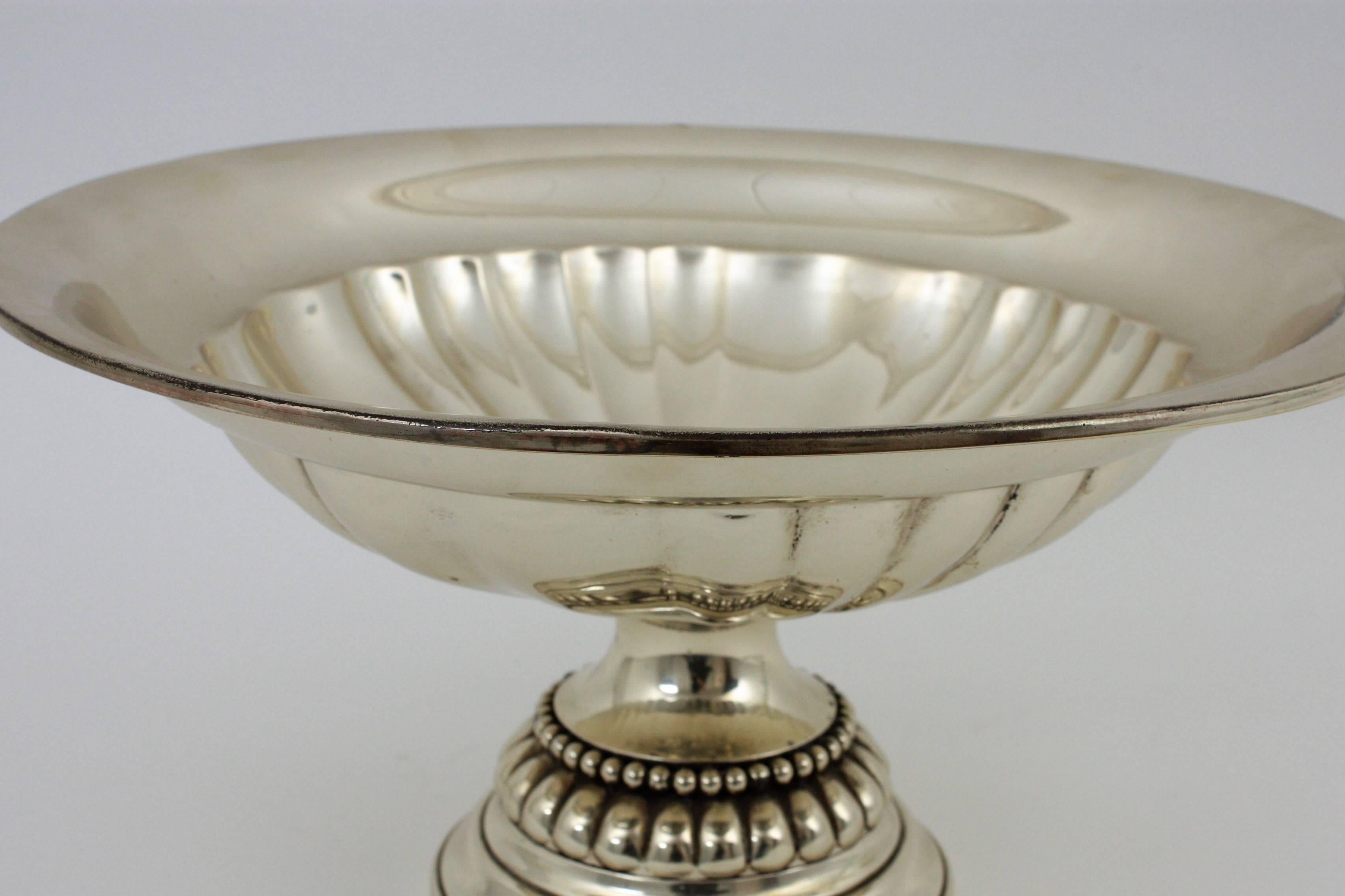 20th Century Sterling Silver Footed Centerpiece Bowl / Fruit Bowl