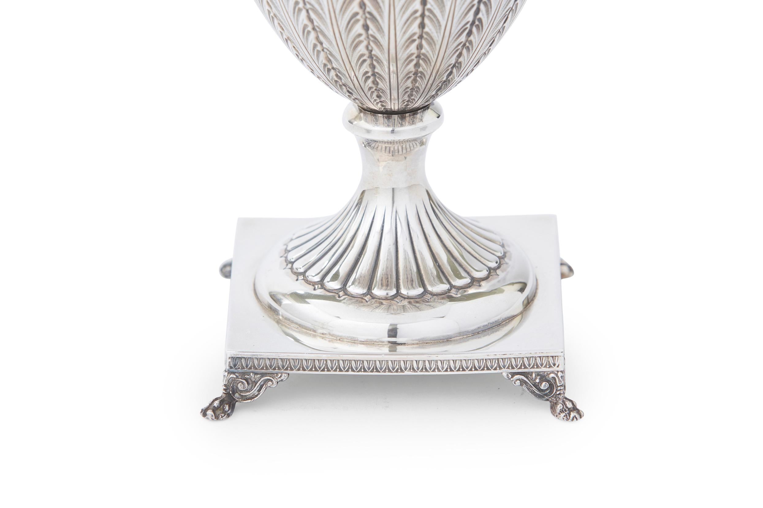 Sterling Silver Footed Decorative Vase / Piece For Sale 1