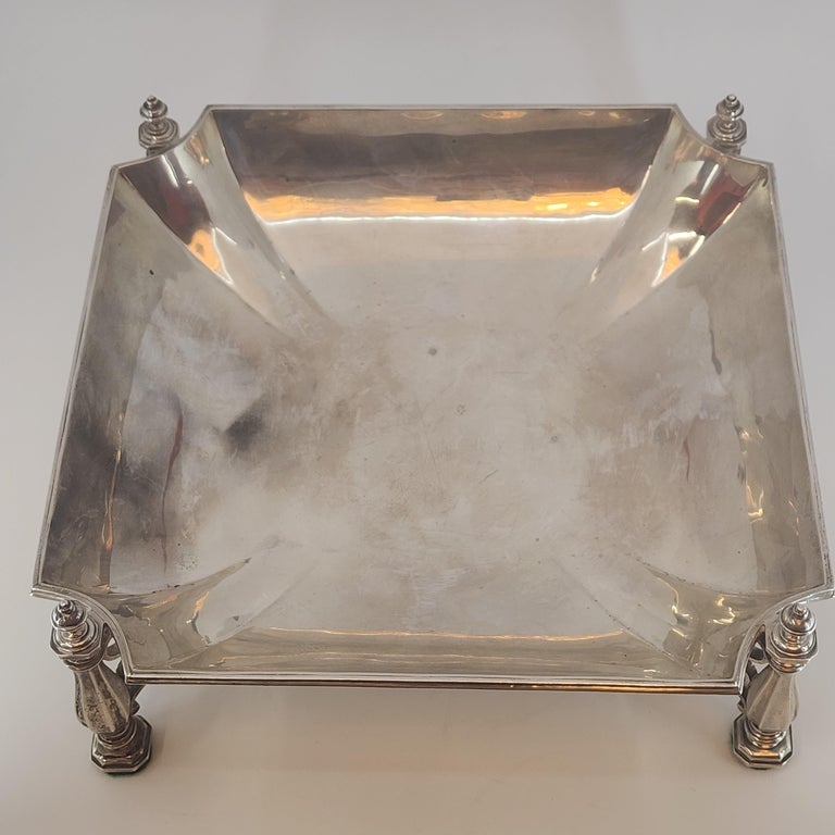 Gorgeous hand crafted sterling bowl by Kensington, London silversmith Lionel Alfred Crichton in the 1890s. Beautiful classic art nouveau style with neoclassical touches. Crichton Brothers were in business from 1890 – 1954. Founded by Lionel Alfred