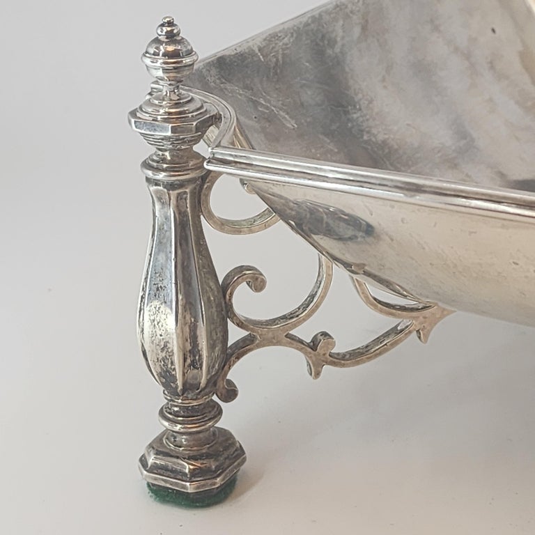 19th Century Sterling Silver Footed Dish by Crichton Brothers For Sale