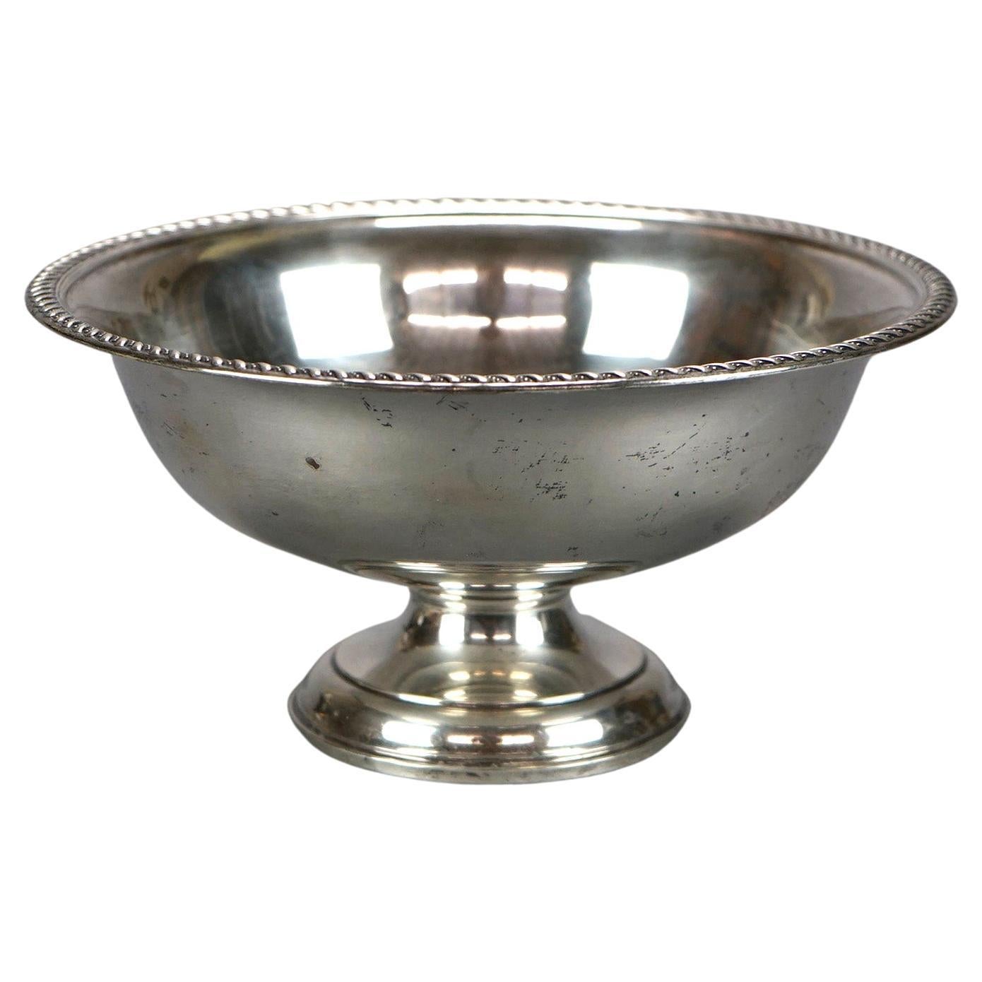 Sterling Silver Footed Fruit Bowl 20th C For Sale