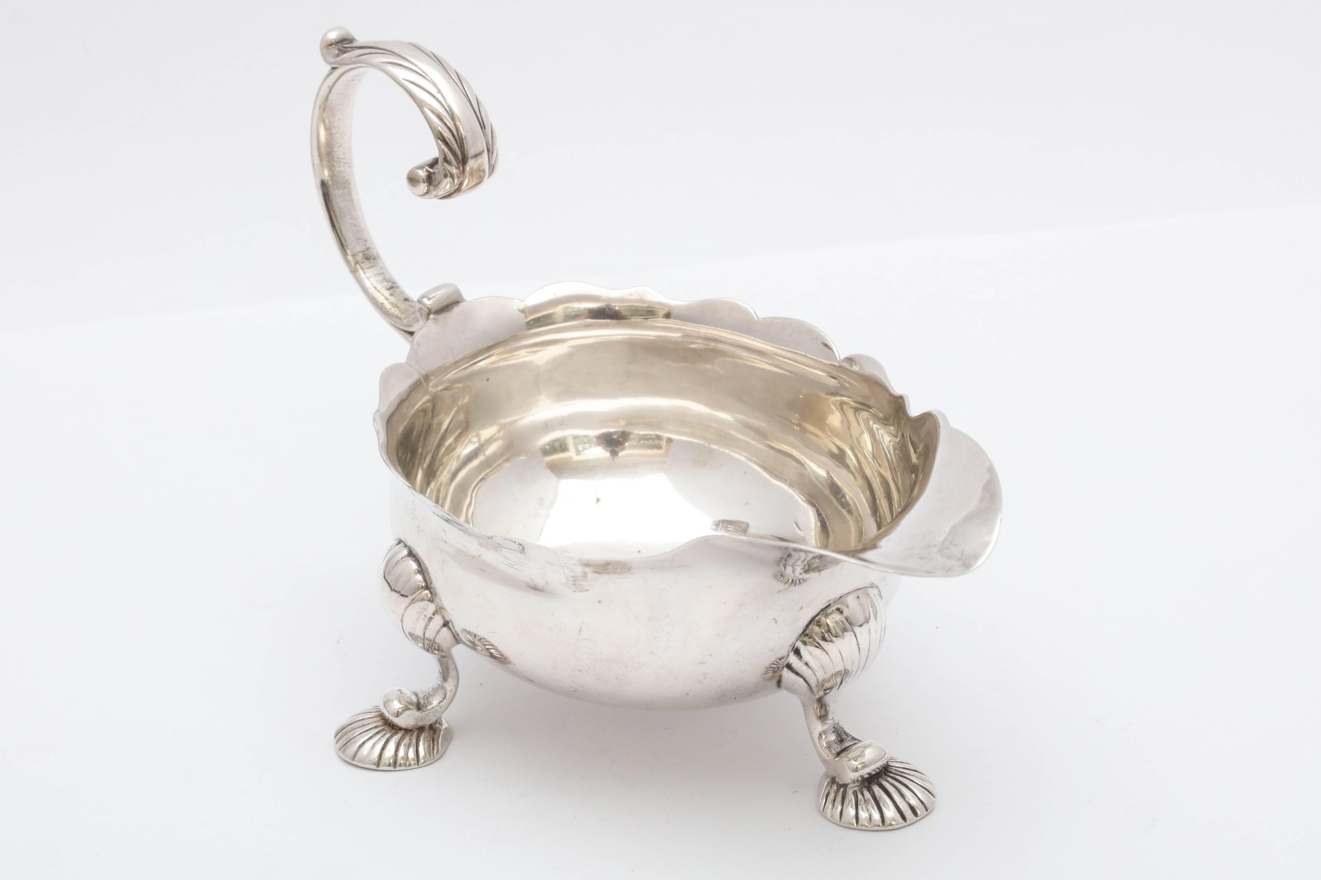 Sterling Silver Footed George II Sauce/Gravy Boat, 1753 5