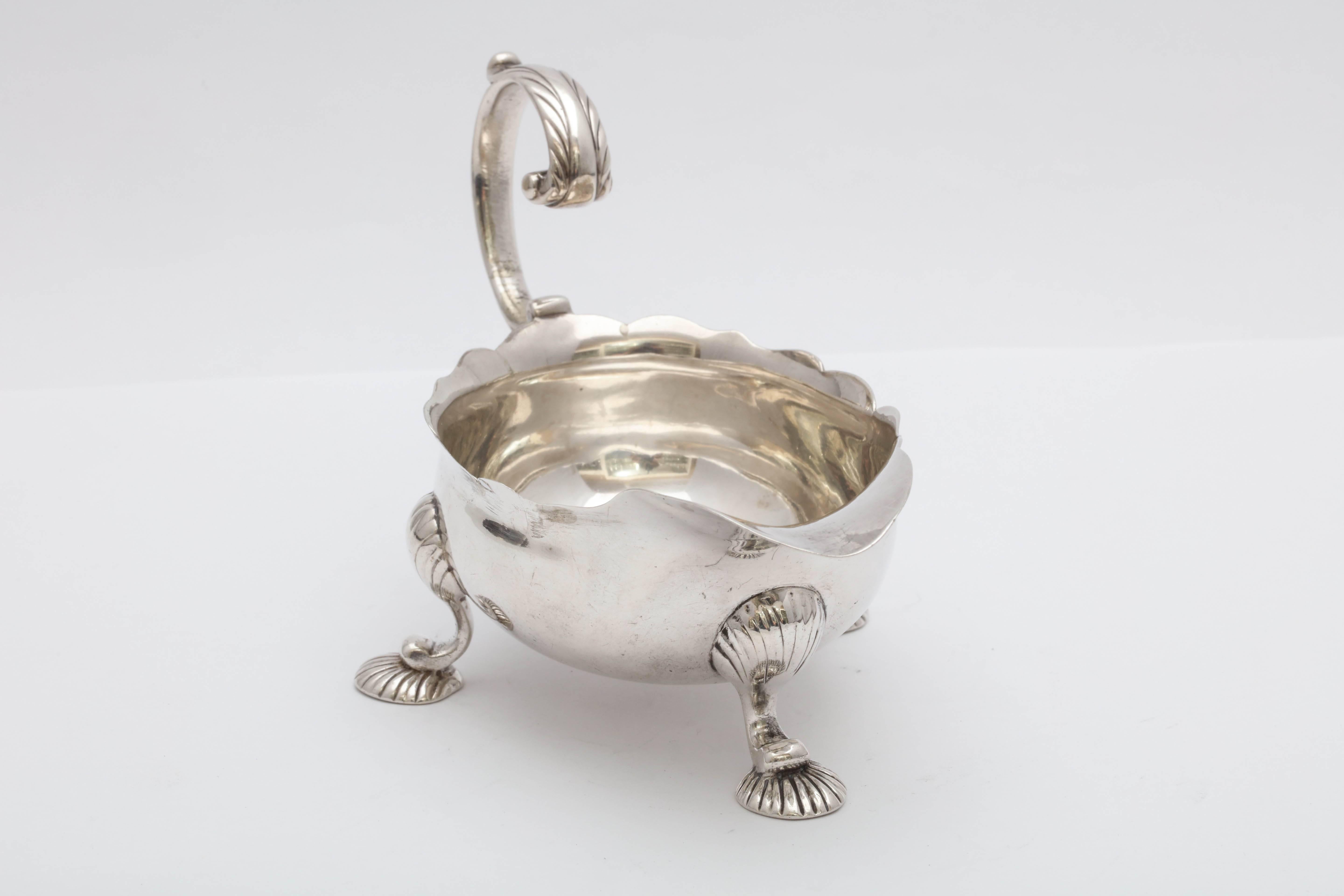 Sterling Silver Footed George II Sauce/Gravy Boat, 1753 1