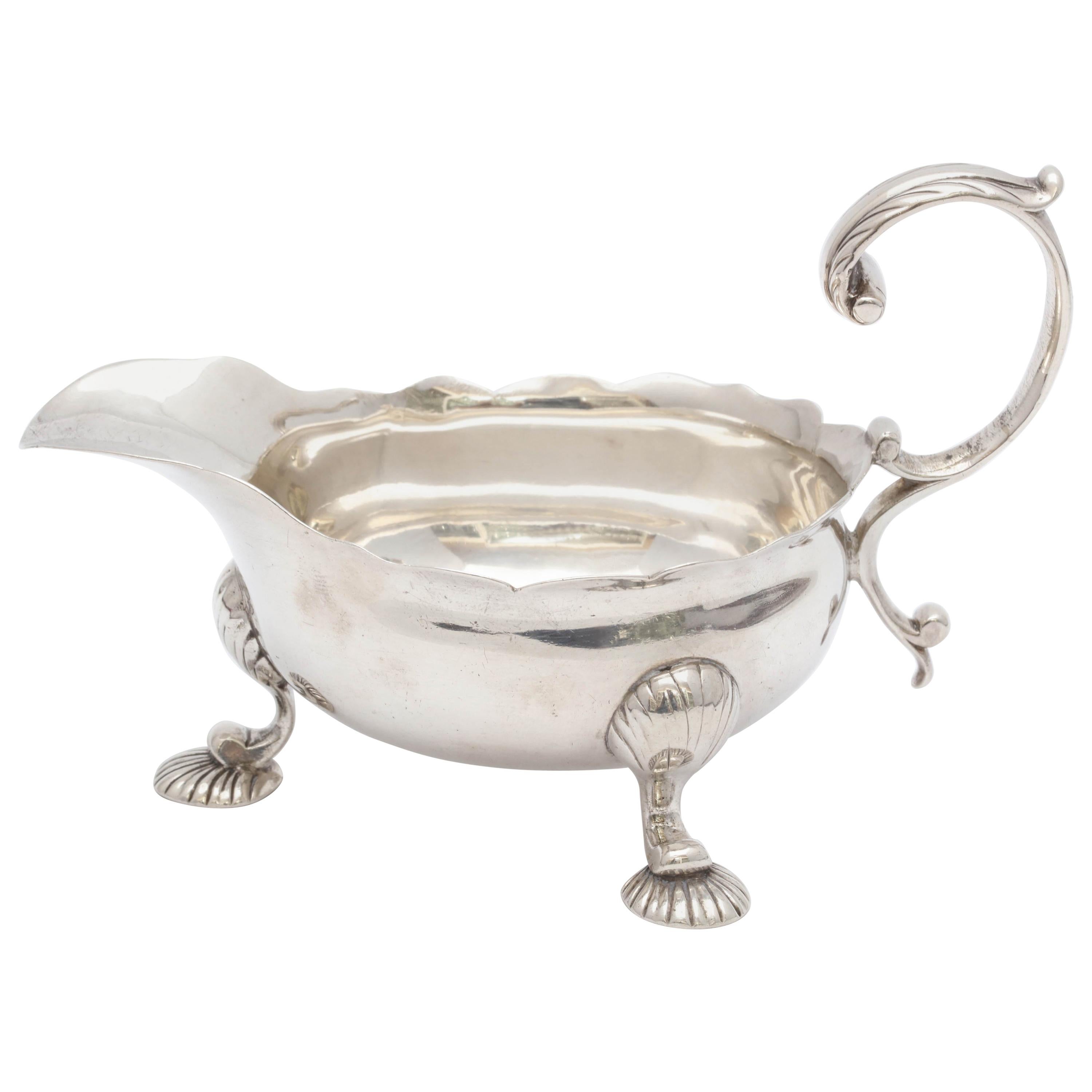 Sterling Silver Footed George II Sauce/Gravy Boat, 1753