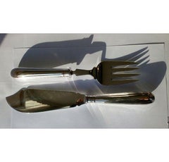 Sterlingsilber-Fischserviergabel und Messer von Garrard & Co, 1968-1971