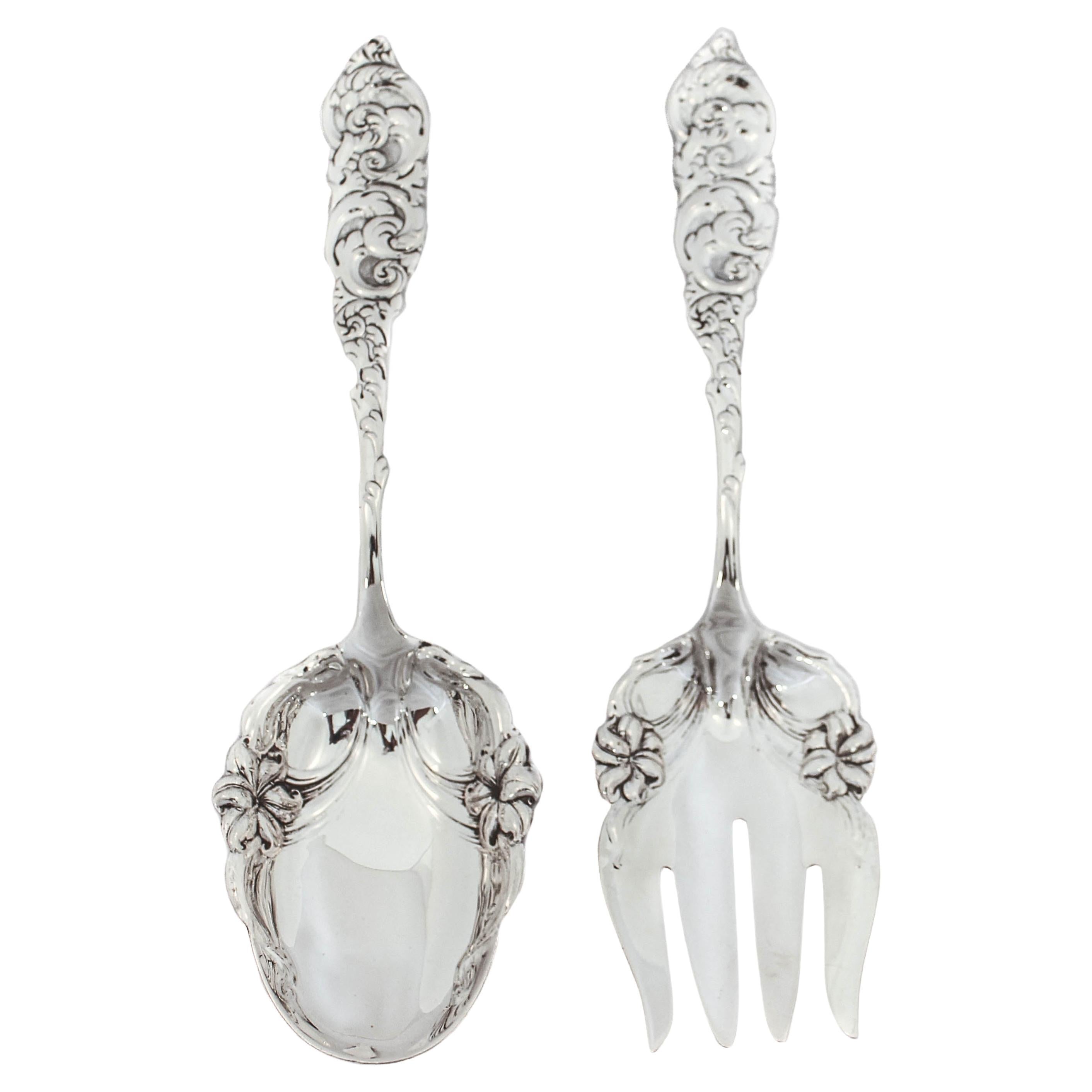 Sterling Silver Fork & Spoon For Sale