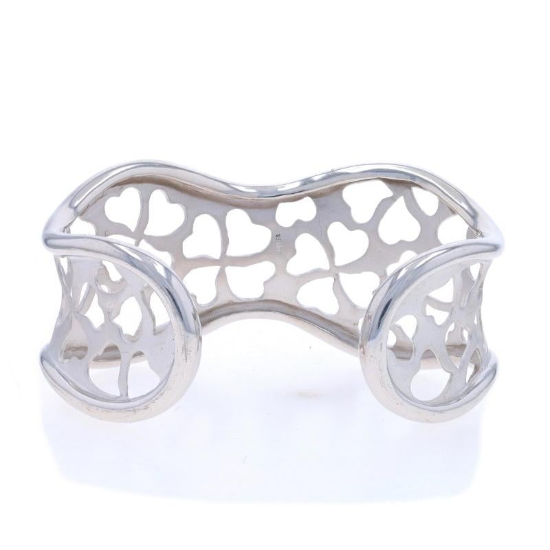 Bracciale a forma di quadrifoglio in argento Sterling 6 3/4
